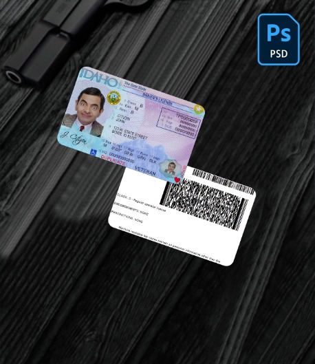 USA Idaho driver license PSD